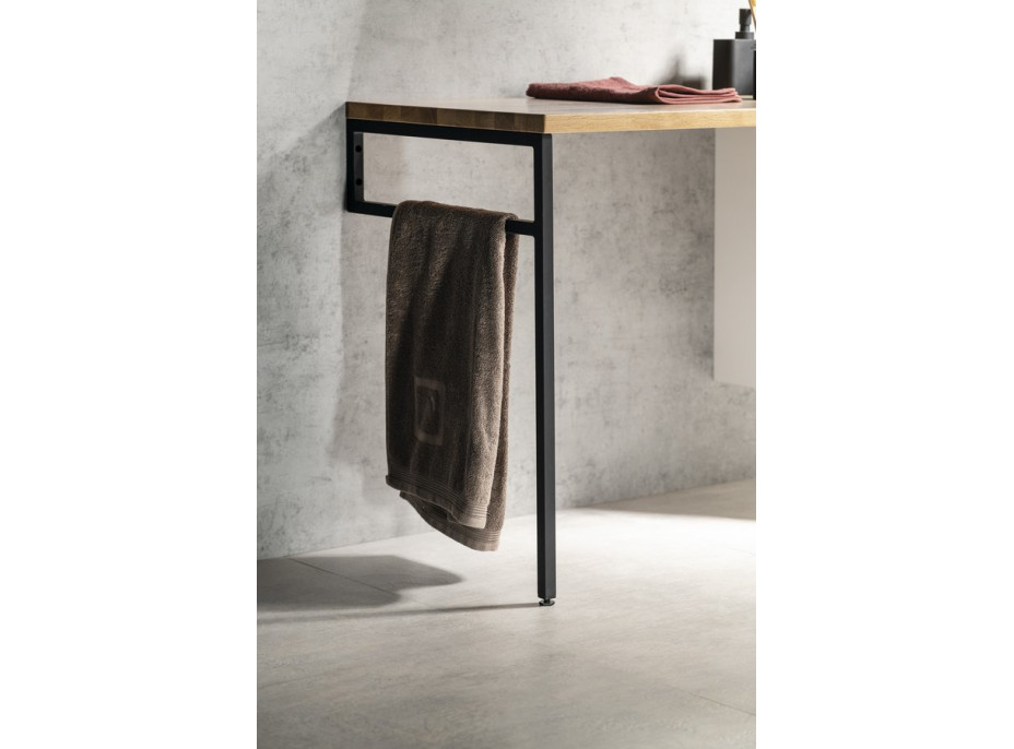 Sapho Podperná konzola 490x690x20mm, lakovaná oceľ, čierna mat 30362