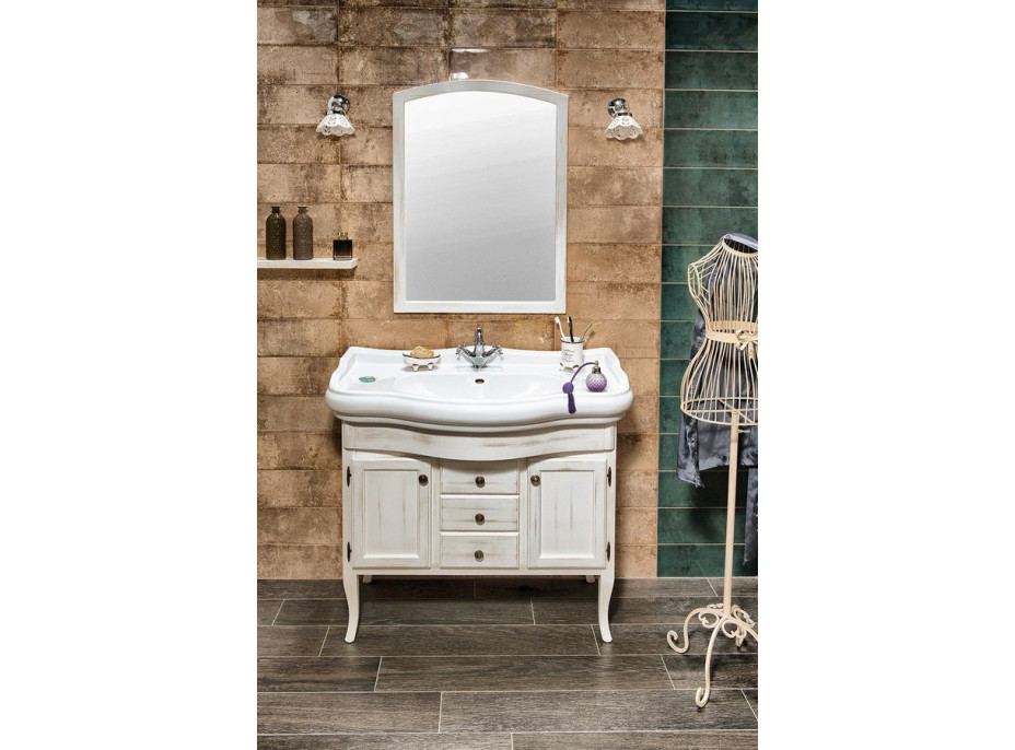 Sapho RETRO umývadlová skrinka 89x80x48cm, starobiela 1621