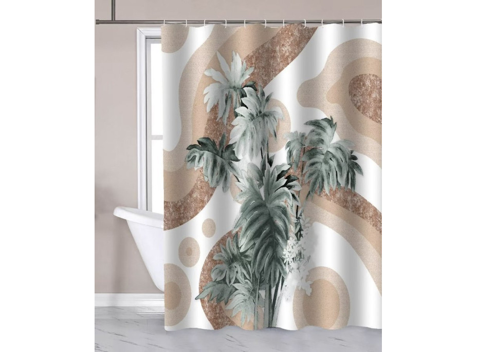 Aqualine Sprchový záves 180x180cm, polyester, palma ZP016