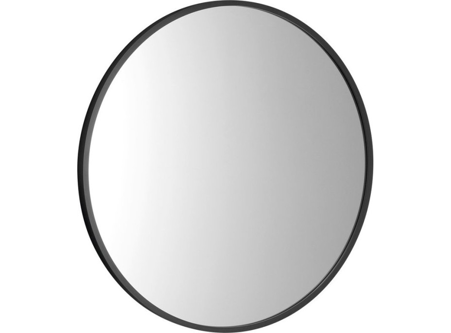 Sapho NOTION SLIM okrúhle zrkadlo v ráme ø 40cm, čierna mat NT400