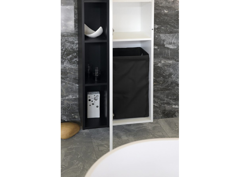 Sapho Bielizňový kôš do skrine 310x570x230mm, suchý zips, čierna UPE600B