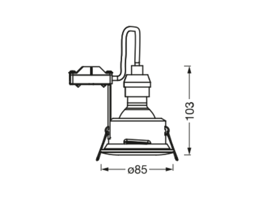 LEDVANCE SPOTLIGHT kúpeľňové podhľadové svietidlo, GU10, 4, 3W, 230V, IP65, biela AC3146900ZS