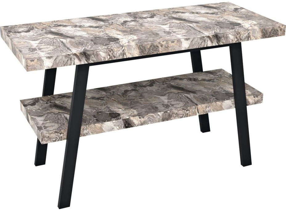 Sapho TWIGA umývadlový stolík 120x72x50 cm, čierna mat/šedý kameň VC453-120-10