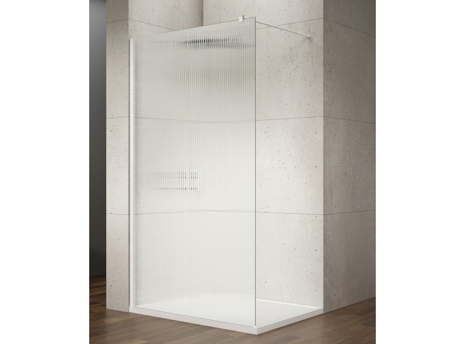 Gelco VARIO WHITE jednodielna sprchová zástena na inštaláciu k stene, sklo nordic, 900 mm GX1590-07