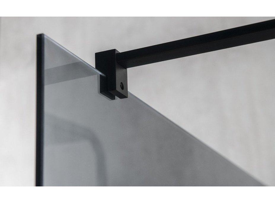 Gelco VARIO BLACK jednodielna sprchová zástena na inštaláciu k stene, matné sklo, 800 mm GX1480GX1014
