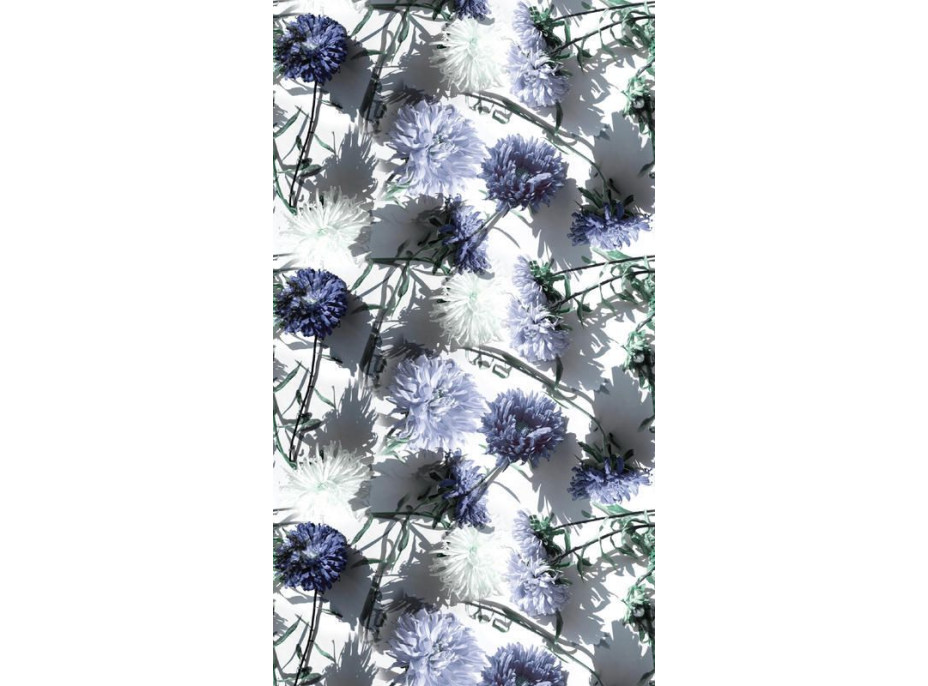 Dizajnový záves MODRÉ KVETY 140x245 cm