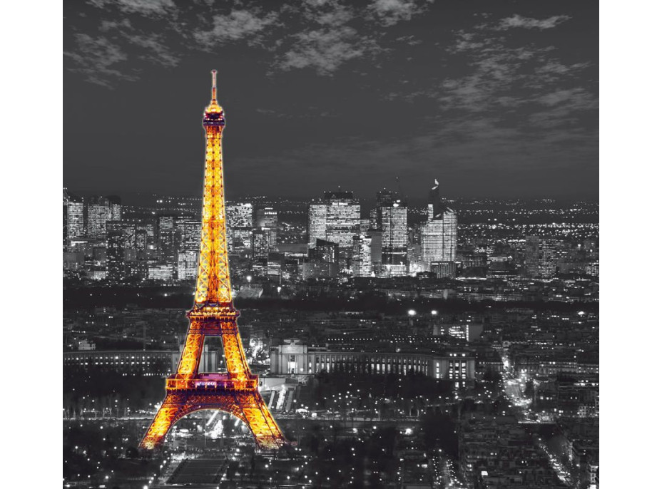 Dizajnový záves NOČNÝ Eiffelova veža 280x245 cm