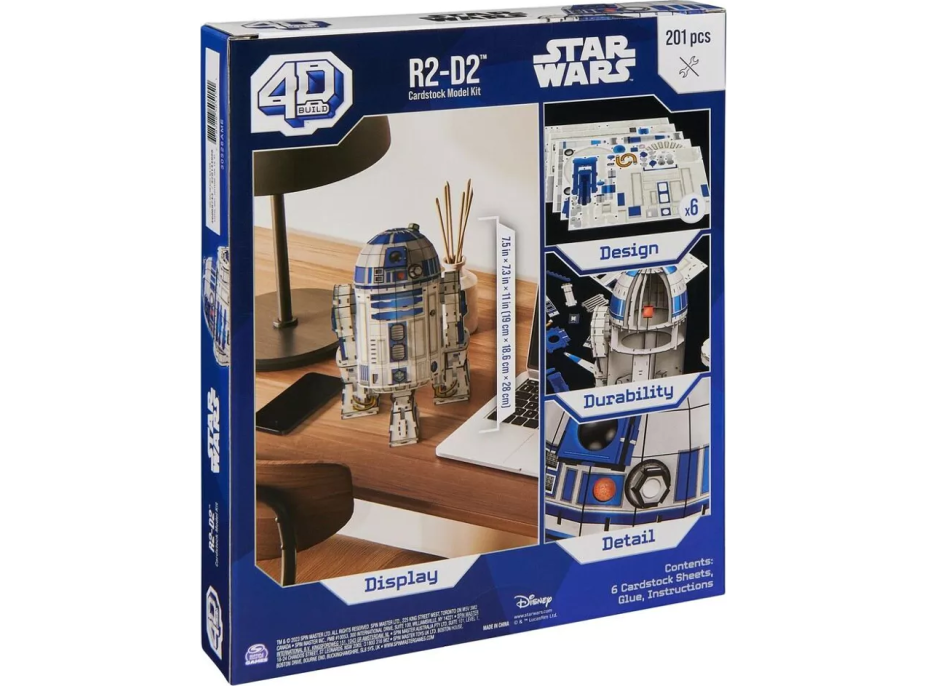 4D BUILD 3D Puzzle Star Wars: R2-D2 201 dielikov