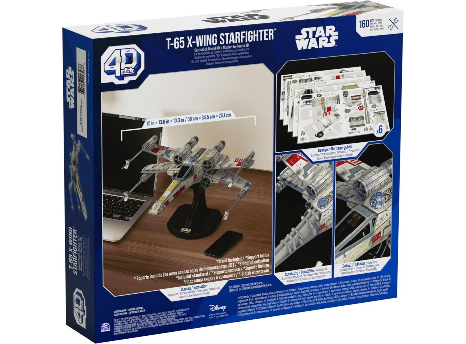 4D BUILD 3D Puzzle Star Wars: Stíhačka X-Wing 160 dielikov