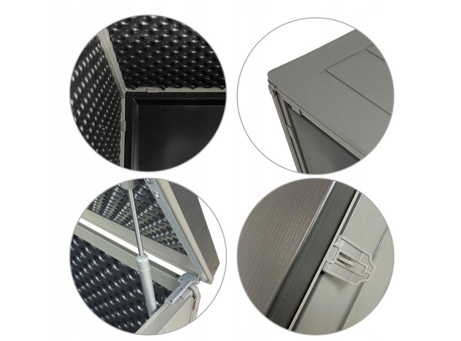Záhradný úložný box 680 l - šedý