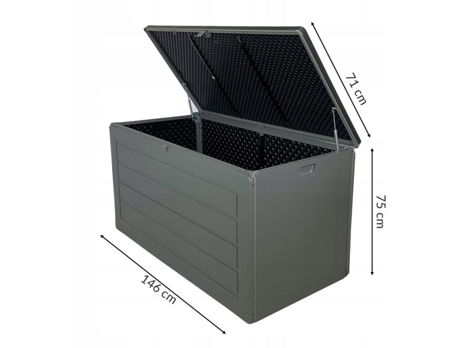 Záhradný úložný box 680 l - šedý