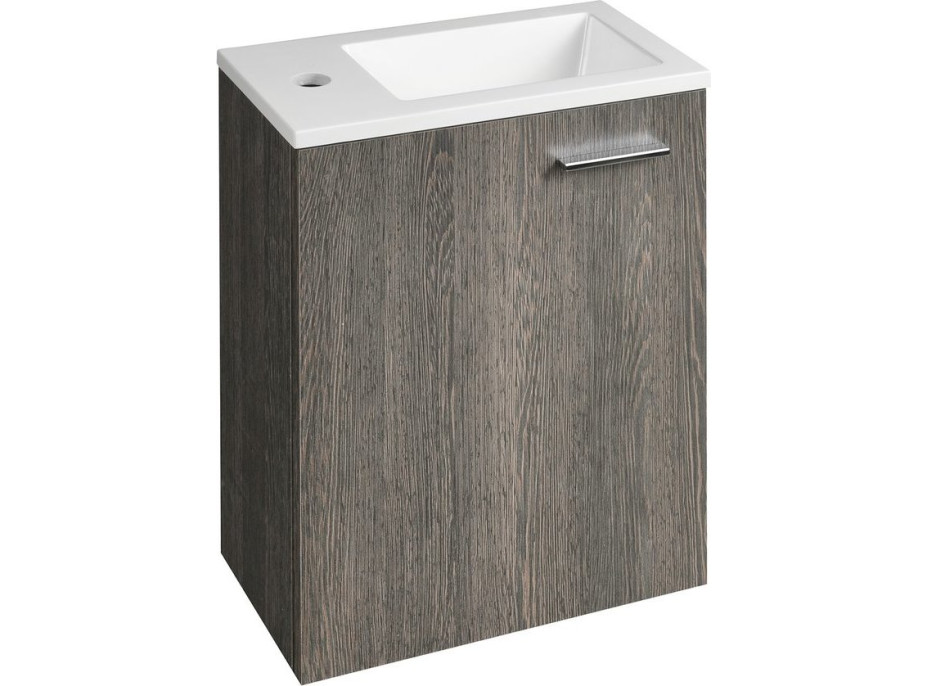Aqualine ZOJA skrinka s umývadlom z liateho mramoru 40x22 cm, mali wenge 51049MW-01