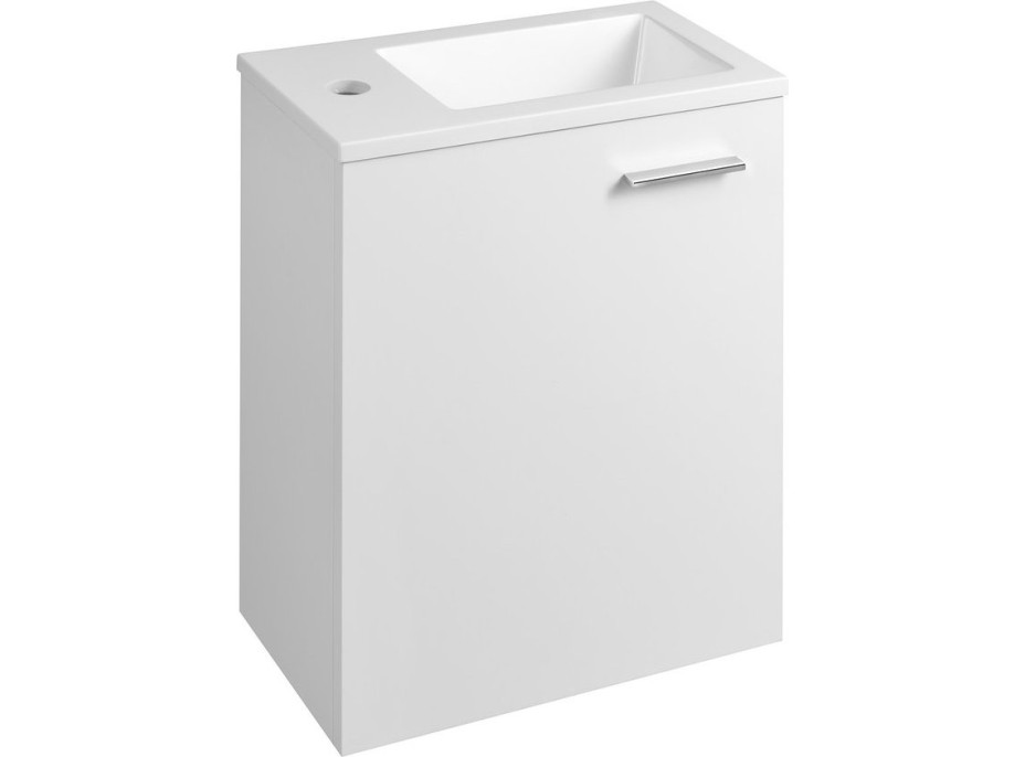 Aqualine ZOJA skrinka s umývadlom z liateho mramoru 40x22 cm, biela 51049A-01