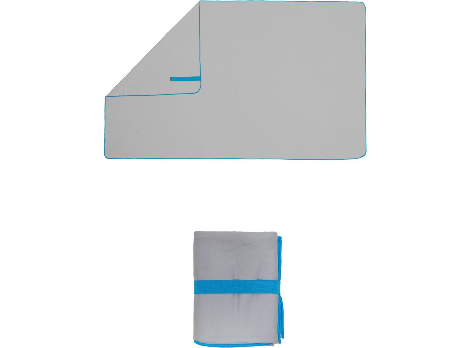 Uterák FITNESS 130x80 cm - šedý/tyrkysový