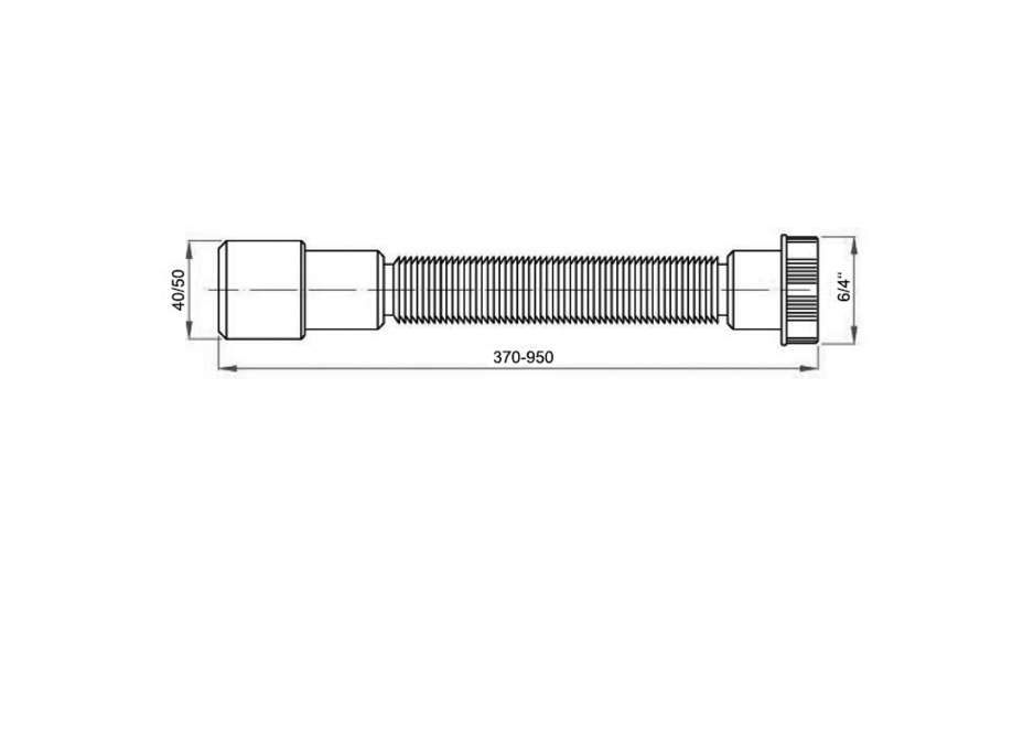 Bruckner Flexi dopojenie s plastovou prevlečnou matkou 6/4", 40/50 151.179.0