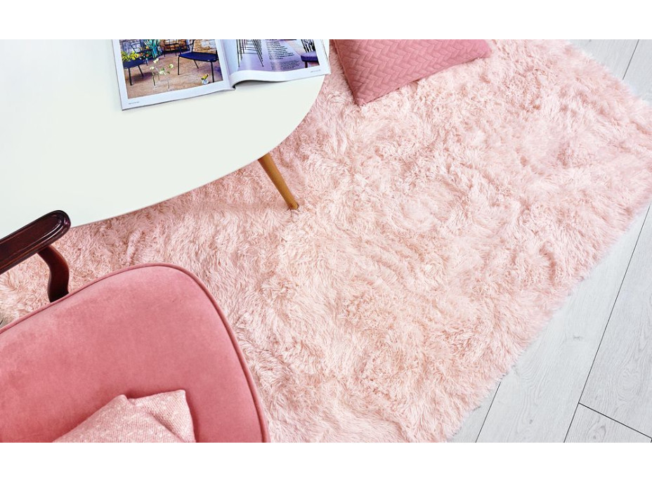 Plyšový detský koberec MAX svetlo ružový