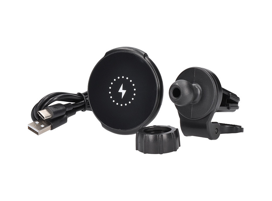 Solight magnetický držiak MagSafe do auta s bezdrôtovým nabíjaním Qi 15W