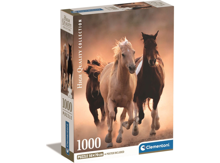 CLEMENTONI Puzzle Bežiace kone 1000 dielikov