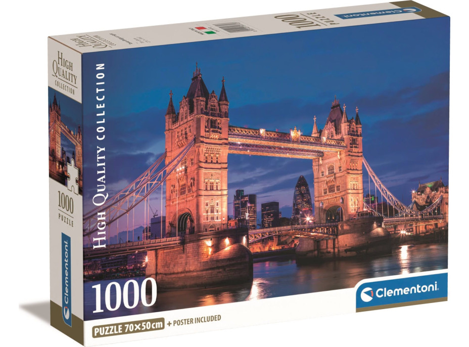 CLEMENTONI Puzzle Tower Bridge v noci 1000 dielikov