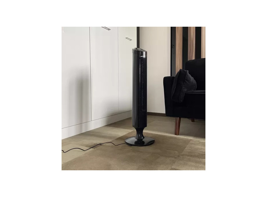 Stĺpový ventilátor s diaľkovým ovládačom Ruhhy - čierny