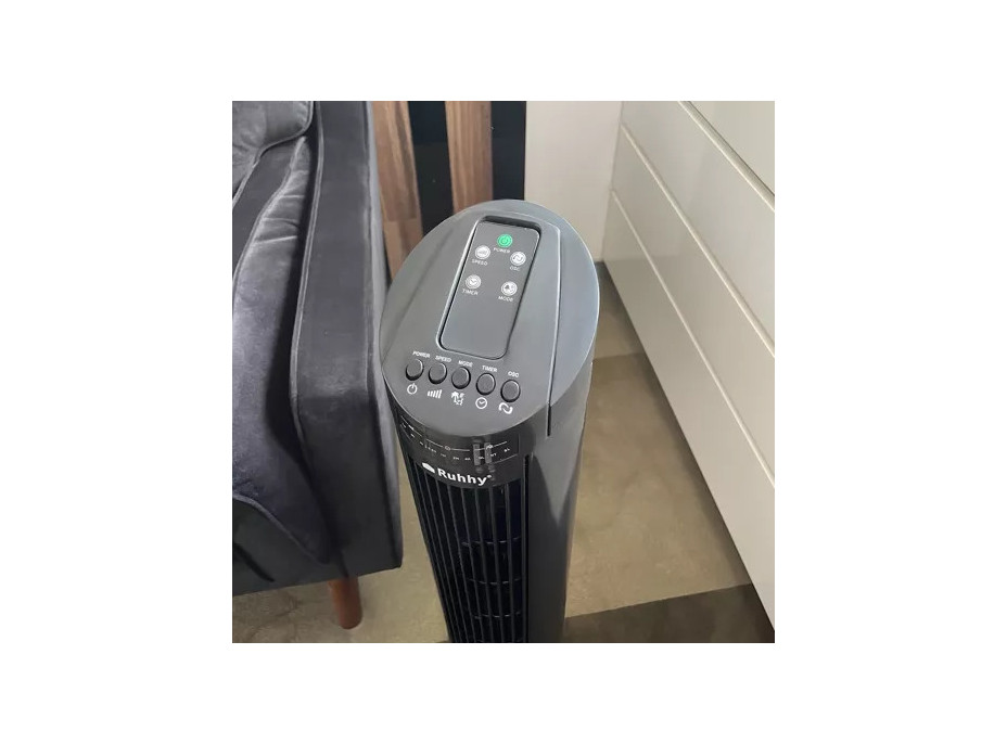 Stĺpový ventilátor s diaľkovým ovládačom Ruhhy - čierny