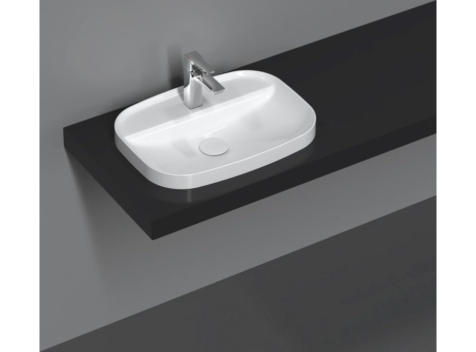Isvea INFINITY keramické umývadlo zápustné, 55x40cm, biela 10NF50055