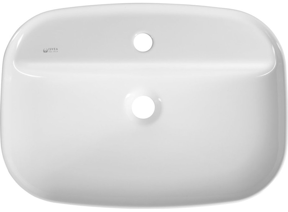 Isvea INFINITY keramické umývadlo zápustné, 55x40cm, biela 10NF50055