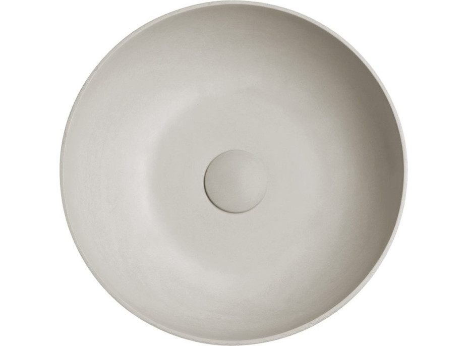 Sapho FORMIGO betónové umývadlo na dosku, Ø 39cm, piesková FG314