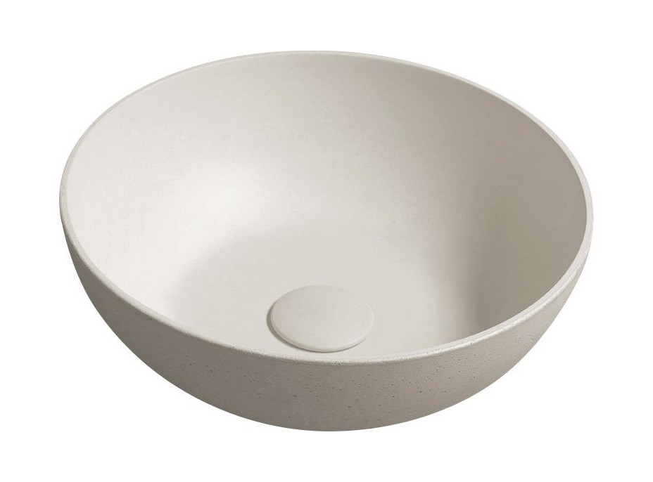 Sapho FORMIGO betónové umývadlo na dosku, Ø 39cm, piesková FG314