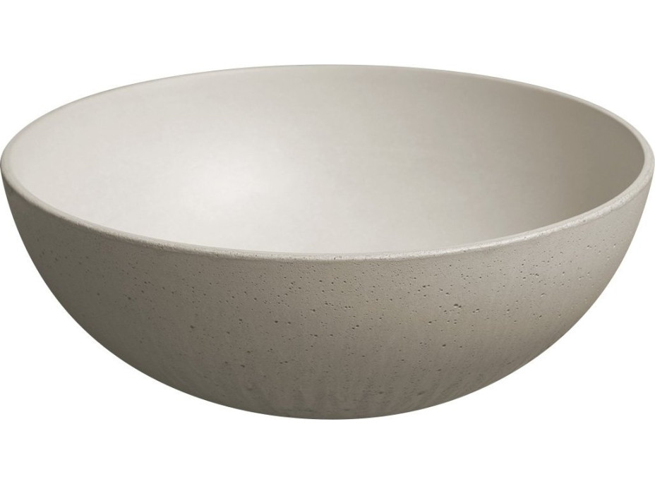 Sapho FORMIGO betónové umývadlo na dosku, Ø 39cm, piesková FG314
