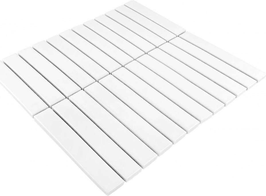 Keramická mozaika LINES 29,6x29,4 cm - biela