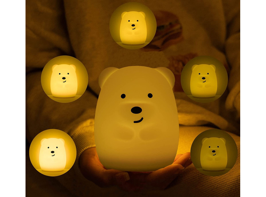 Nočná LED lampička s diaľkovým ovládačom MACKO