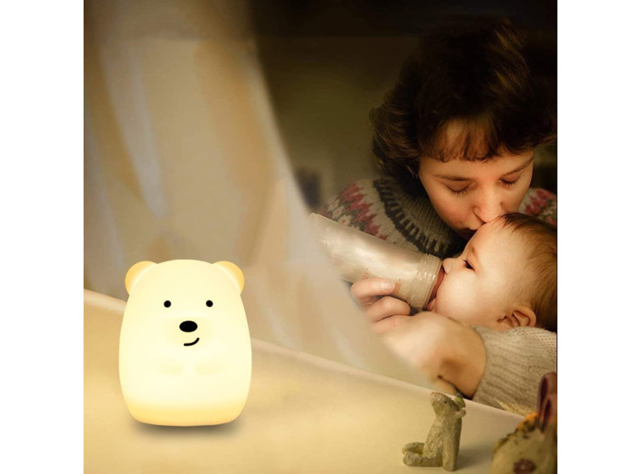 Nočná LED lampička s diaľkovým ovládačom MACKO
