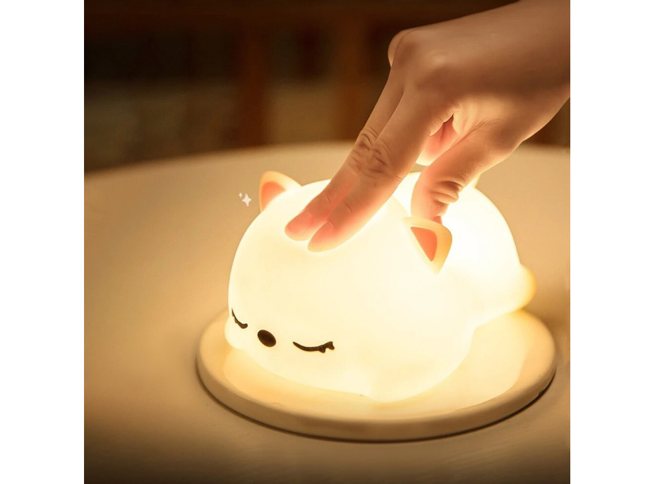 Nočná LED lampička - MAČIČKA