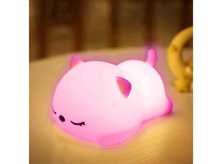 Nočná LED lampička - MAČIČKA