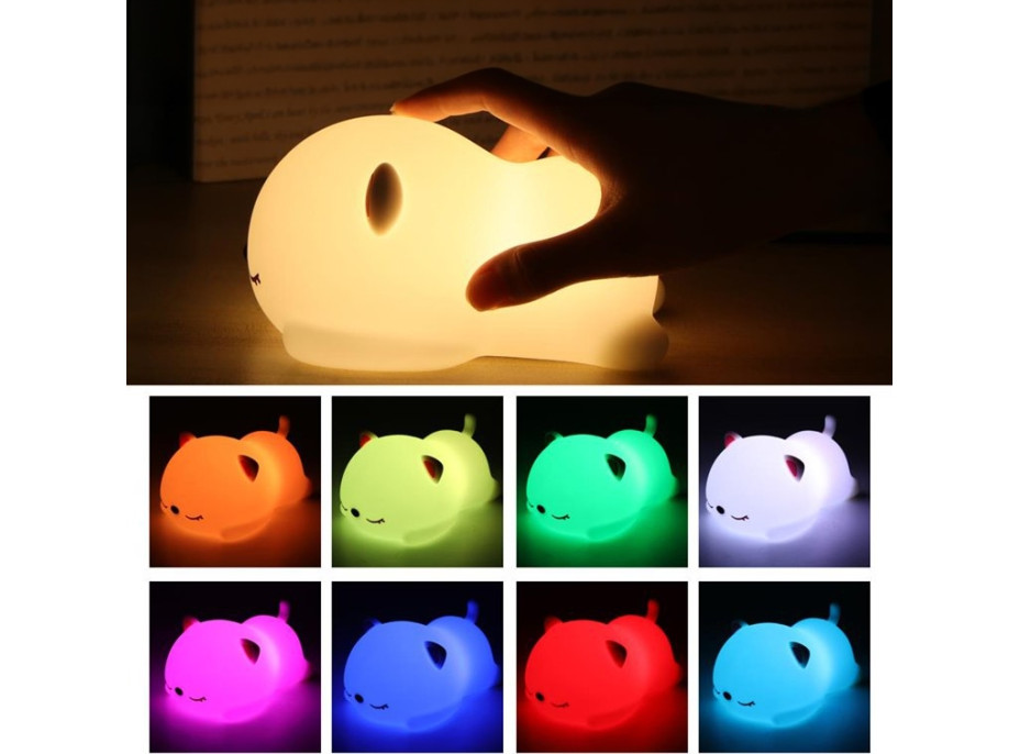 Nočná LED lampička - MAČIČKA