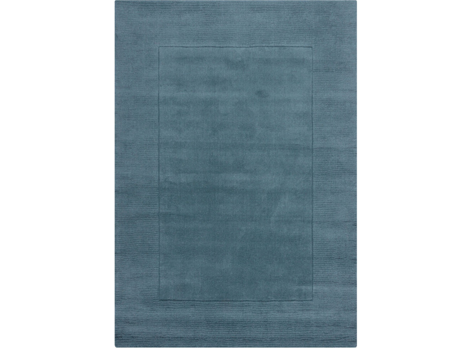 Kusový ručne tkaný koberec Tuscany Textured Wool Border Blue