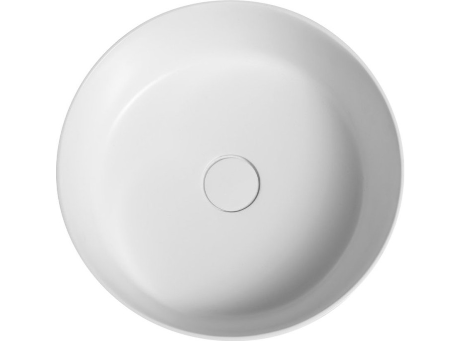 THIN umývadlo na dosku, Rockstone, Ø 38 cm, agila/biela mat WN548-43