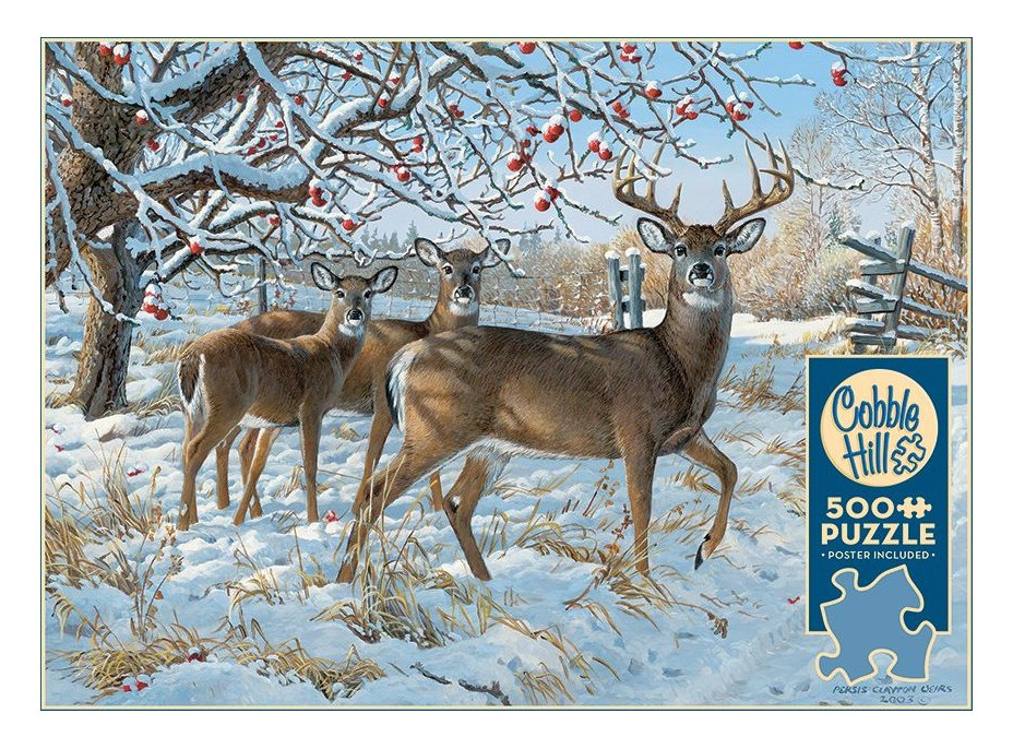 COBBLE HILL Puzzle Jelene v zime 500 dielikov