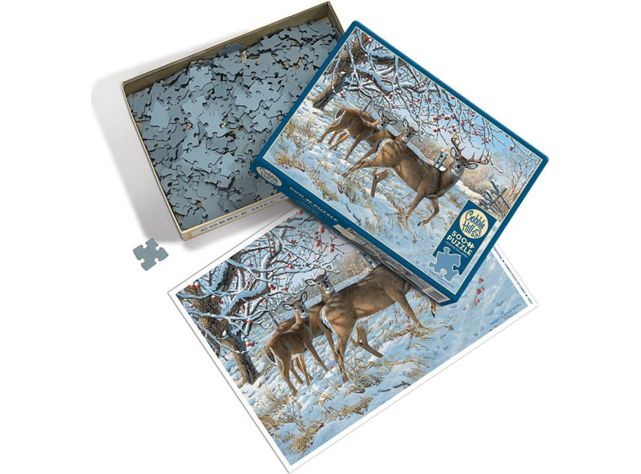 COBBLE HILL Puzzle Jelene v zime 500 dielikov