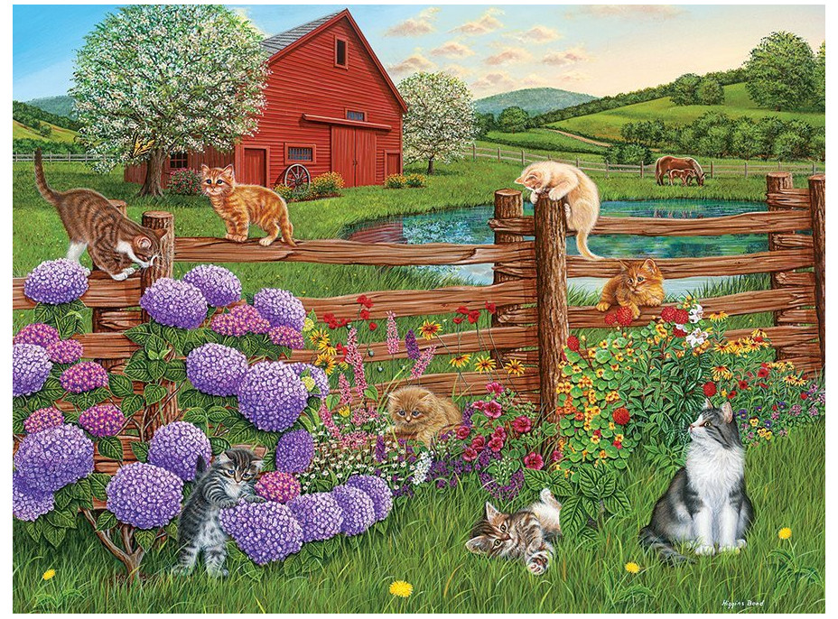COBBLE HILL Puzzle Mačky na farme XL 275 dielikov