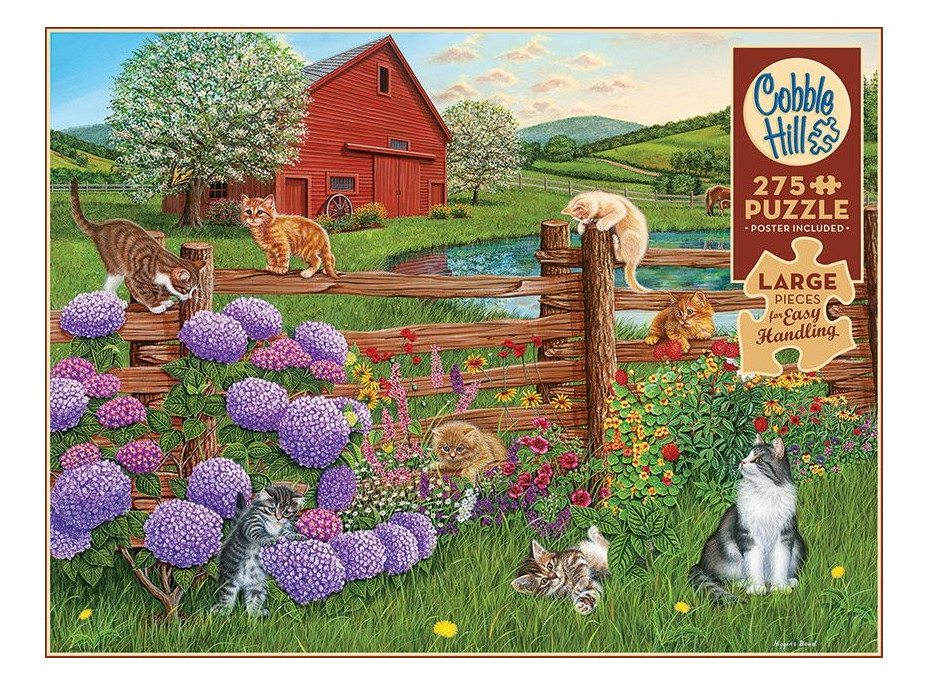 COBBLE HILL Puzzle Mačky na farme XL 275 dielikov