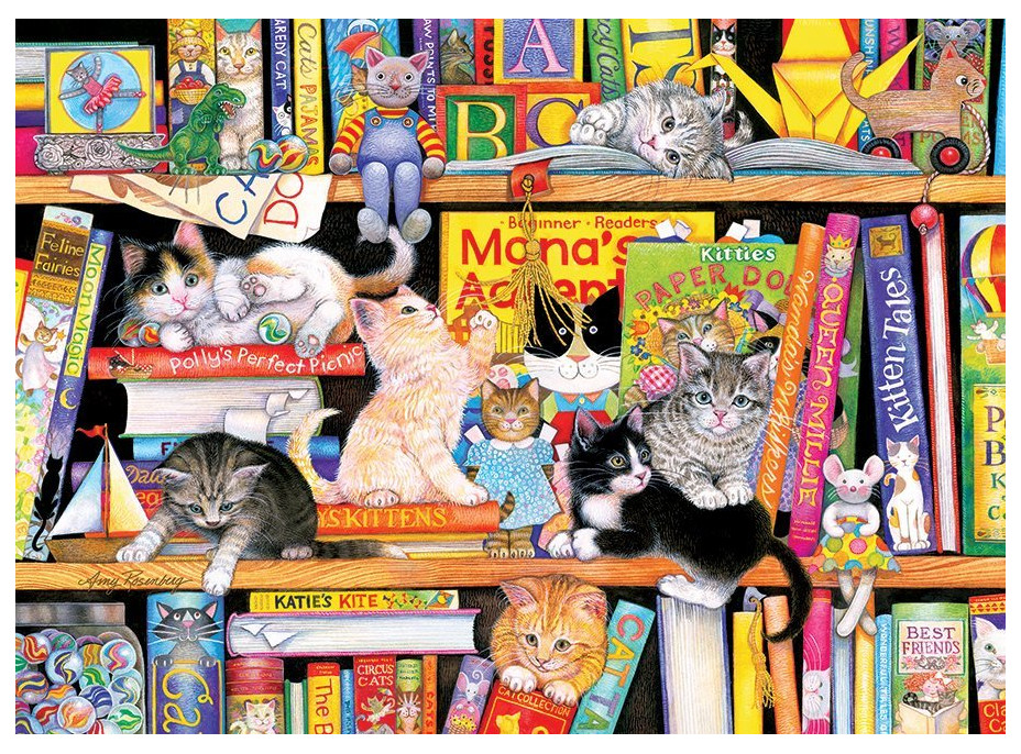 COBBLE HILL Rodinné puzzle Čas mačacích príbehov 350 dielikov