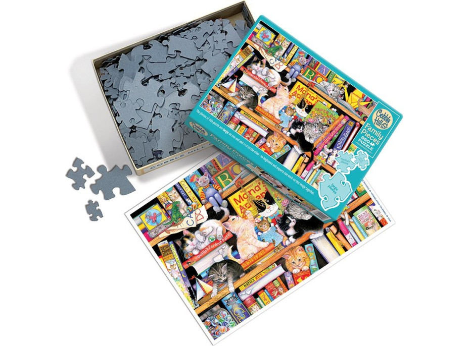 COBBLE HILL Rodinné puzzle Čas mačacích príbehov 350 dielikov