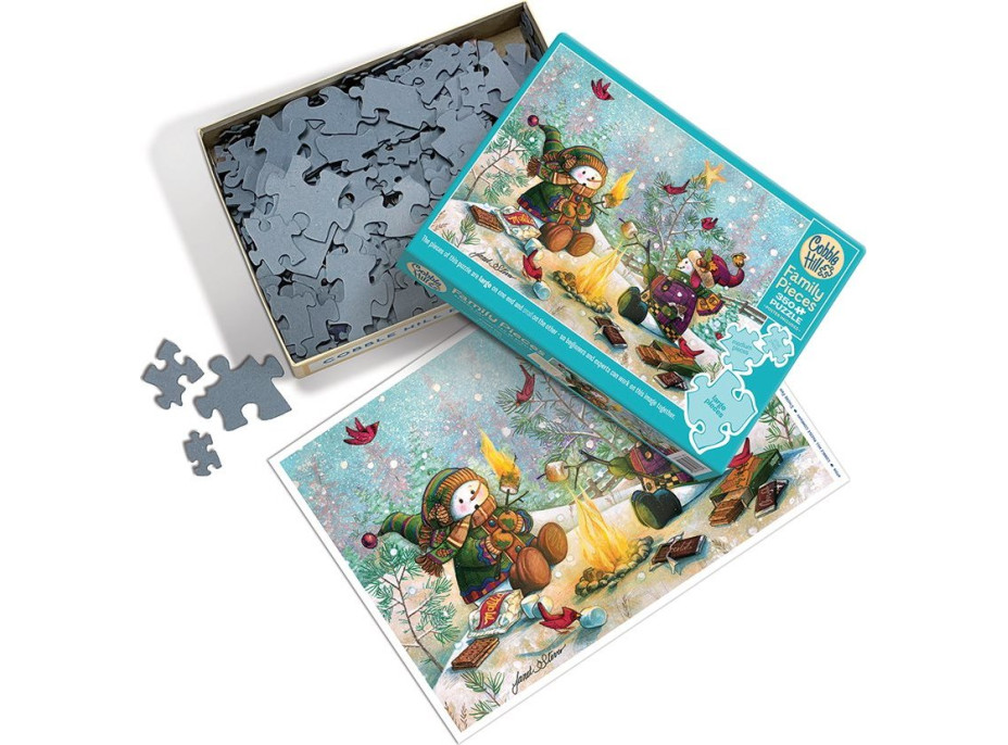 COBBLE HILL Rodinné puzzle Legrace s opekaním žužu 350 dielikov