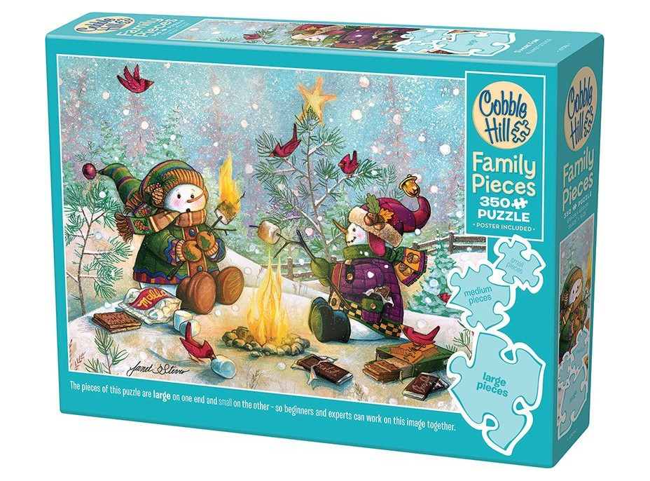 COBBLE HILL Rodinné puzzle Legrace s opekaním žužu 350 dielikov