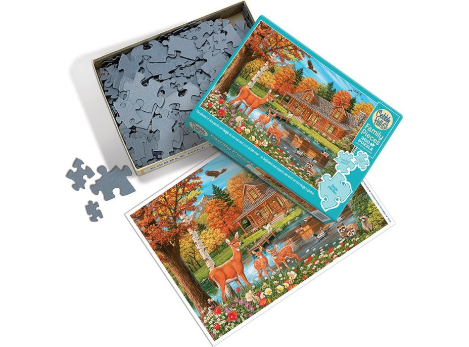 COBBLE HILL Rodinné puzzle Rybník pri chalupe 350 dielikov