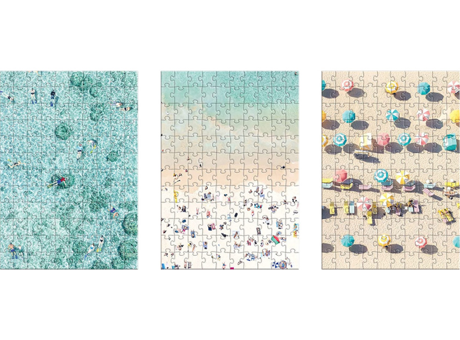 Galison Puzzle Letecké zábery pláží 3×120 dielikov
