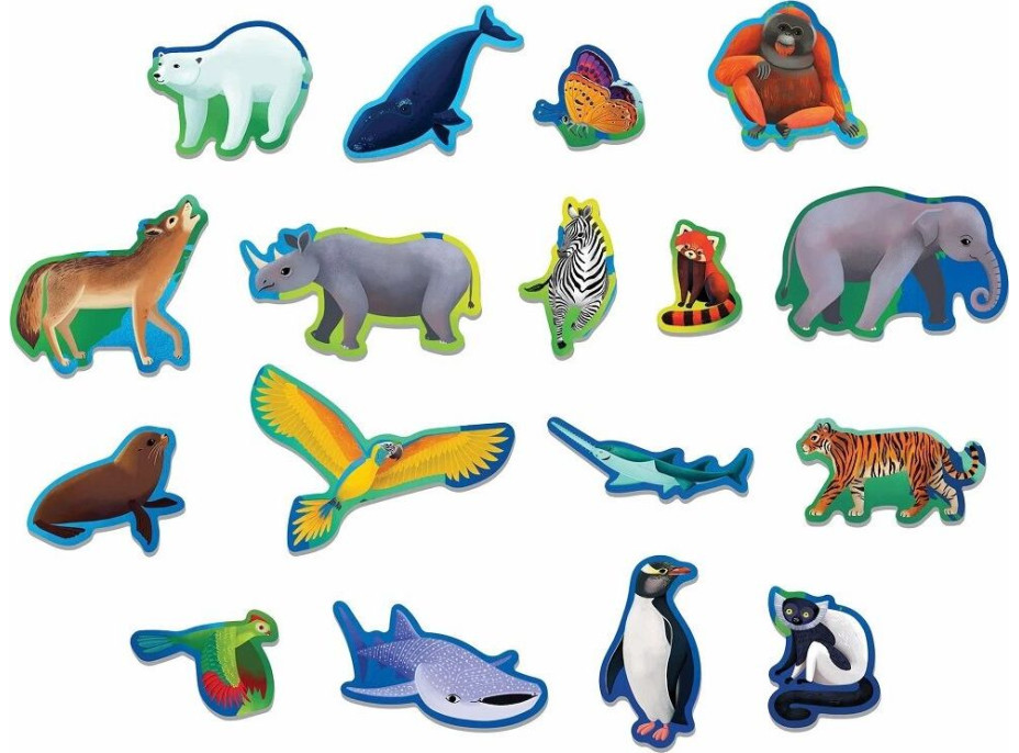 Mudpuppy Puzzle Ohrozené druhy zvierat celého sveta 80 dielikov