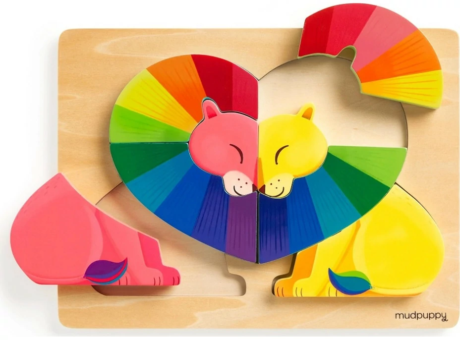 Mudpuppy Drevené puzzle Láska v divočine